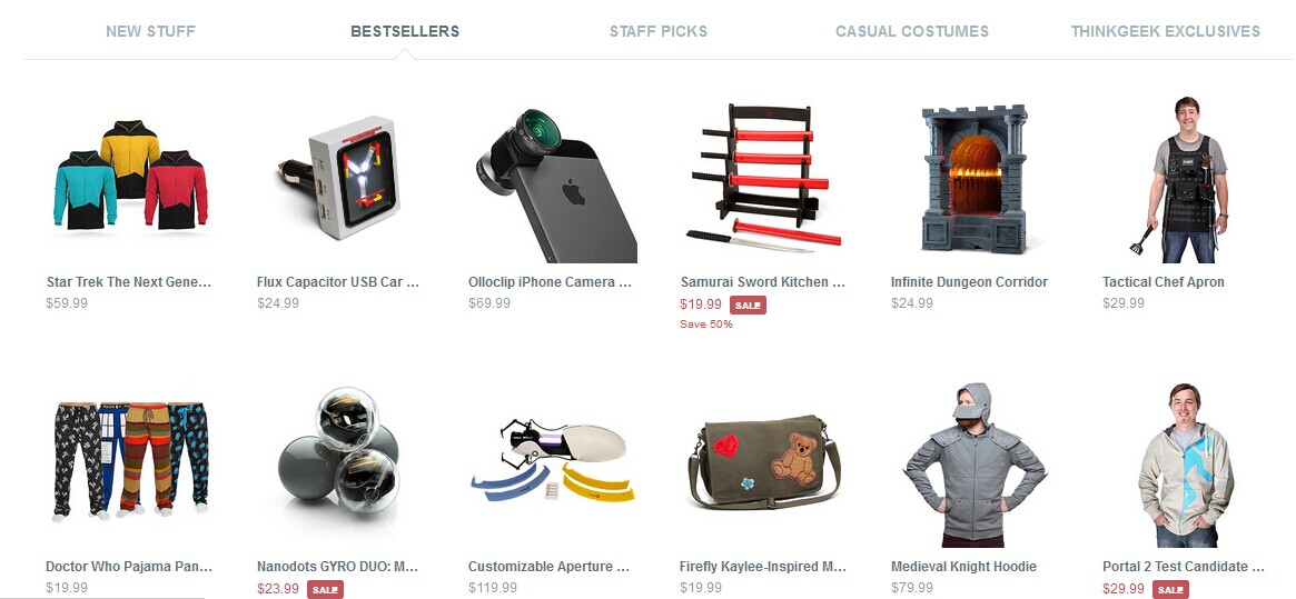 ThinkGeek美国官网商品列表