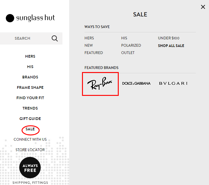 Sunglass Hut美国官网品牌折扣专区